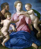 The Holy Family with The Infant Saint John The Baptist By Agnolo Bronzino