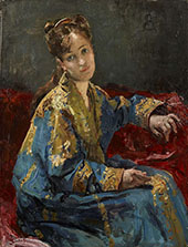 Girl Wearing a Kimono 1872 By Alfred Stevens