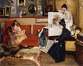 In The Studio 1888 By Alfred Stevens