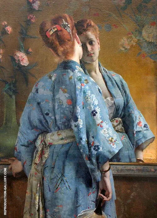 The Japanese Parisian 1872 By Alfred Stevens