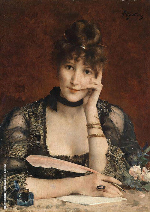 The Letter by Alfred Stevens | Oil Painting Reproduction