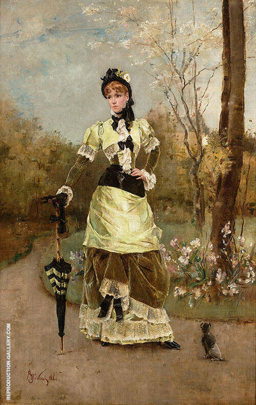 The Parisian 1880 by Alfred Stevens | Oil Painting Reproduction