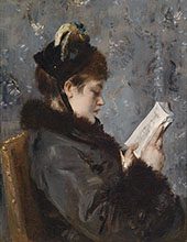 Young Woman Reading By Alfred Stevens