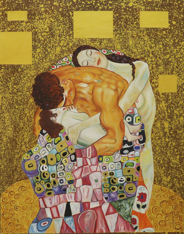 Family Embrace by Gustav Klimt | Oil Painting Reproduction