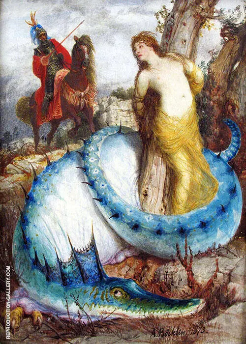 Roger Freeing Angelica 1873 By Arnold Bocklin