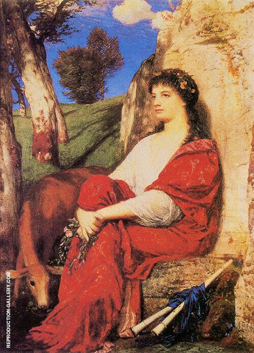 The Muse Euterpe by Arnold Bocklin | Oil Painting Reproduction