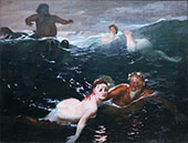 Playing in The Waves 1883 By Arnold Bocklin