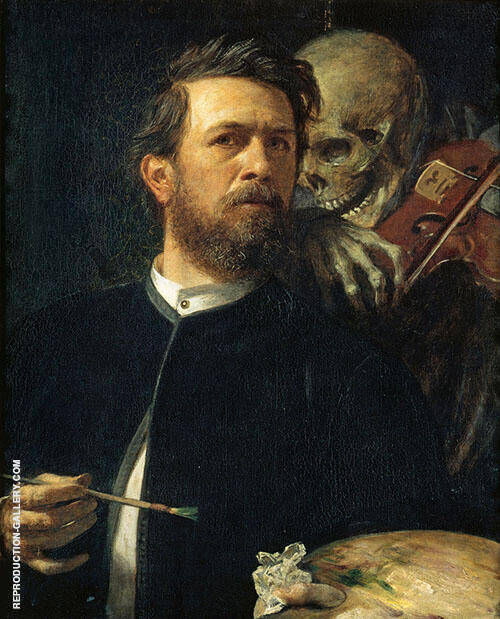 Self Portrait 1872 by Arnold Bocklin | Oil Painting Reproduction
