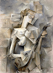 Girl with Mandolin 1910 By Pablo Picasso