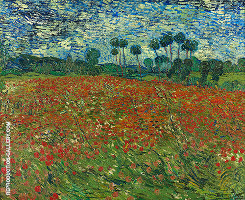 Field with Poppies 1890 by Vincent van Gogh | Oil Painting Reproduction