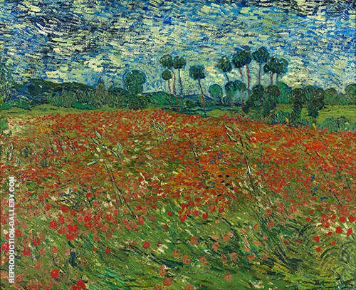 Field with Poppies 1890 By Vincent van Gogh