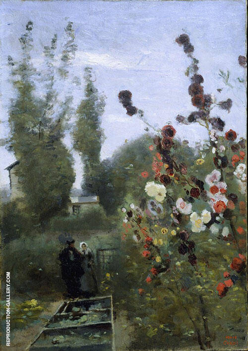 In the Garden at the Ville d'Avray c1845 | Oil Painting Reproduction