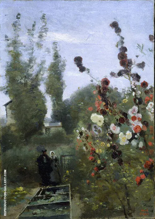 In the Garden at the Ville d'Avray c1845 By Jean-baptiste Corot