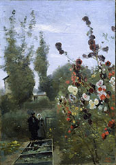 In the Garden at the Ville d'Avray c1845 By Jean-baptiste Corot