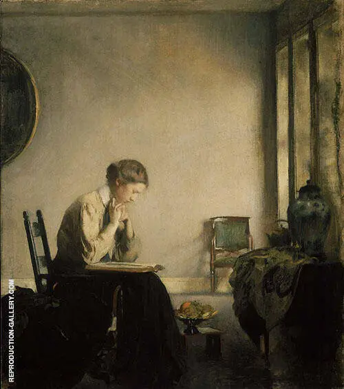 Girl Reading 1909 By Edmund Tarbell