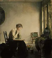 Girl Reading 1909 By Edmund Tarbell