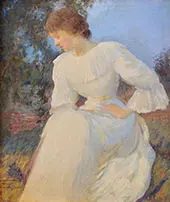 Portrait of a Woman in White By Edmund Tarbell