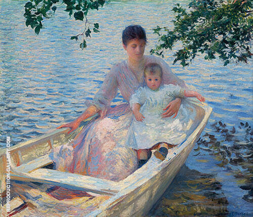 Mother and Child in a Boat-1892 | Oil Painting Reproduction
