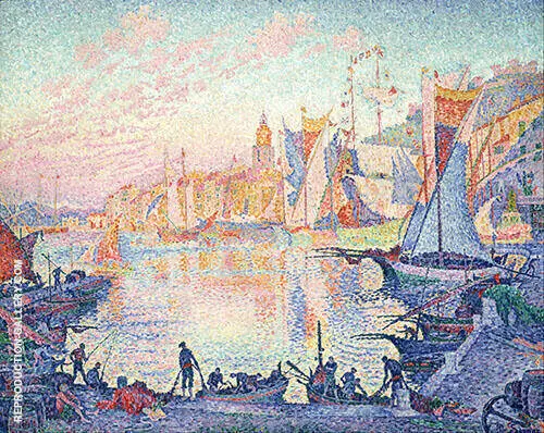 The Port of Saint Tropez 1901 By Paul Signac