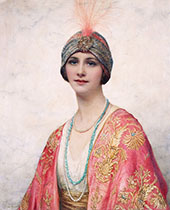 A Beauty in Eastern Costume By William Clarke Wontner