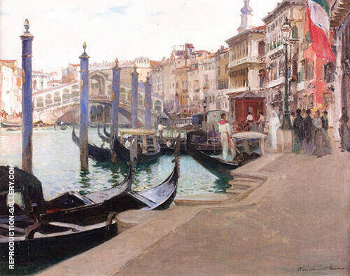 Wedding Day Rialto Bridge Venice 1908 | Oil Painting Reproduction