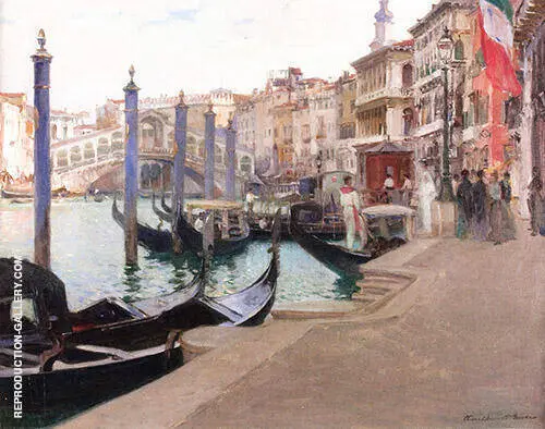 Wedding Day Rialto Bridge Venice 1908 By Oliver Dennett Grover