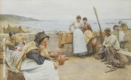 A Village Idyll 1888 by Walter Langley | Oil Painting Reproduction