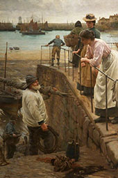 Walter Langley Between The Tides 1901 By Walter Langley