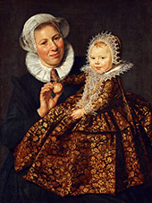 Catharina Hooft with Her Nurse 1619 By Frans Hals