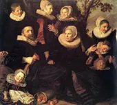 Family Portrait of Gijsbert Claesz van Campen in a Landscape 1620 By Frans Hals