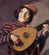 Jester with a Lute 1620 By Frans Hals