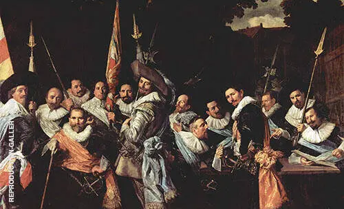 The Officers of The St Adrian Militia Company in 1633 By Frans Hals