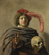 Young Man with a Skull 1626 By Frans Hals