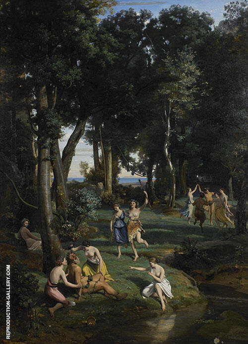 Silenus 1838 by Jean-baptiste Corot | Oil Painting Reproduction