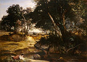 View of The Forest of Fontainebleau 1830 By Jean-baptiste Corot