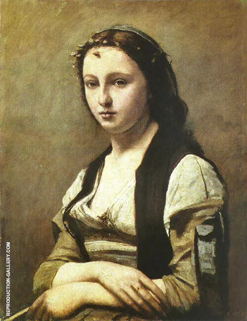 Woman with a Pearl 1868 By Jean-baptiste Corot