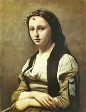 Woman with a Pearl 1868 By Jean-baptiste Corot