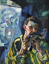 Self Portrait with Pipe 1916 By Axel Torneman