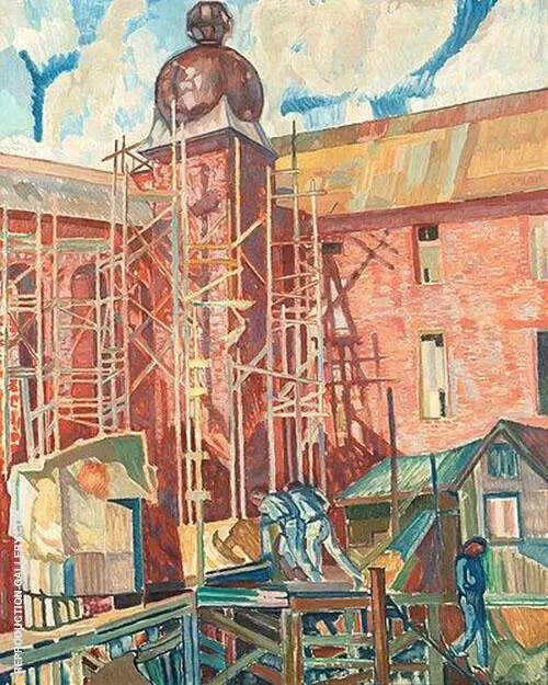 Stockholm City Hall Under Construction By Axel Torneman