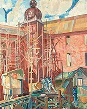 Stockholm City Hall Under Construction By Axel Torneman