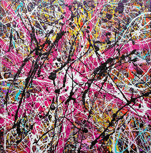 Magenta Inspired by Jackson Pollock By Jackson Pollock (Inspired By)