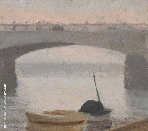 Evening on The Yarra by Clarice Beckett | Oil Painting Reproduction