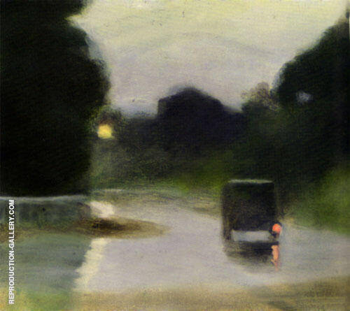 Wet Evening 1927 by Clarice Beckett | Oil Painting Reproduction