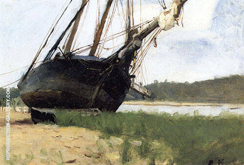Beached 1881 by Dennis Miller Bunker | Oil Painting Reproduction