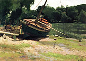 Beached Boat 1881 By Dennis Miller Bunker
