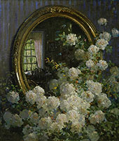 Flowers and Mirror By Dennis Miller Bunker