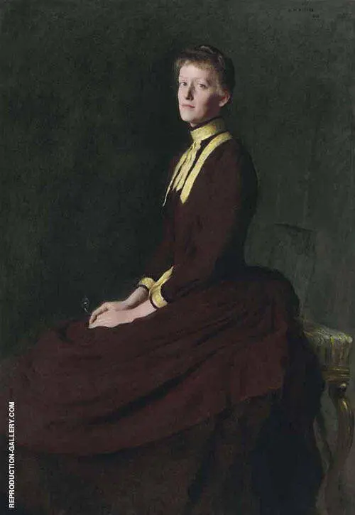 Portrait of Olga E Gardner 1888 By Dennis Miller Bunker