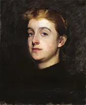 Portrait Sketch of Eleanor Hardy Bunker 1890 By Dennis Miller Bunker