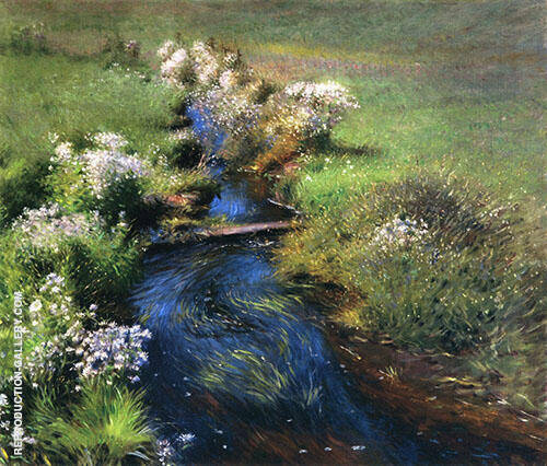 Wild Asters 1889 by Dennis Miller Bunker | Oil Painting Reproduction
