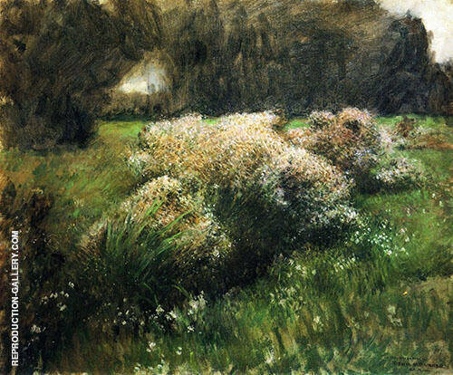 Wild Asters Study 1889 by Dennis Miller Bunker | Oil Painting Reproduction